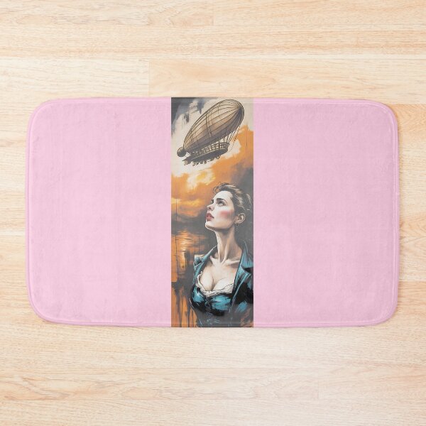 Item preview, Steampunk Lady & Airship Sunset Portrait By Merch, Limited Edition designed and sold by HERIBERTOMARTHA.