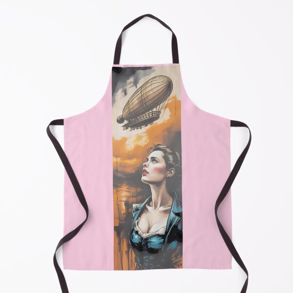 Item preview, Steampunk Lady & Airship Sunset Portrait By Merch, Limited Edition designed and sold by HERIBERTOMARTHA.