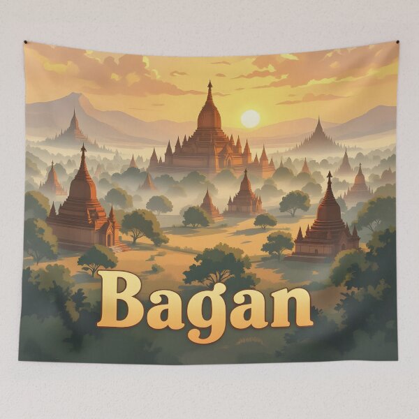 Item preview, Bagan: Vintage-Style Painterly Travel Poster designed and sold by LSVart.
