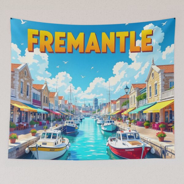 Item preview, Fremantle: Vintage-Style Painterly Travel Poster designed and sold by LSVart.