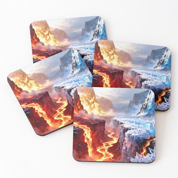 Item preview, Fire and Ice cliffs designed and sold by ArtBarnes.