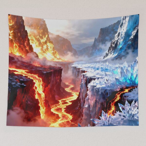 Item preview, Fire and Ice cliffs designed and sold by ArtBarnes.