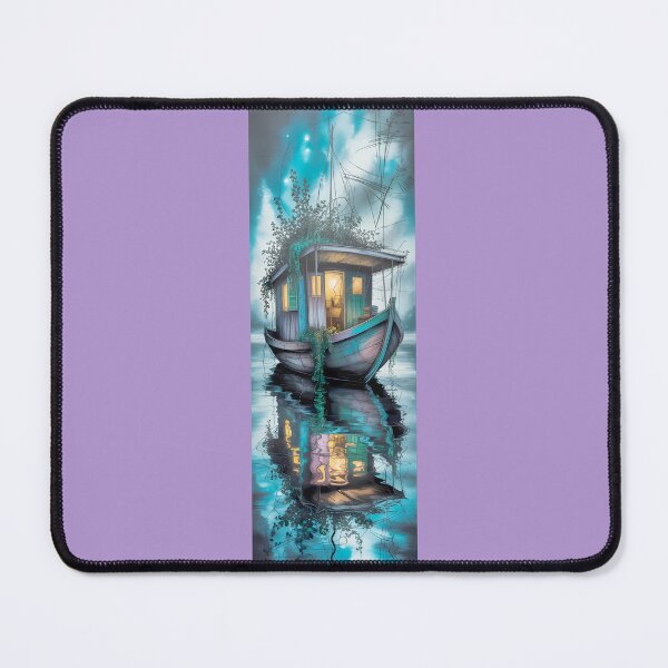 Item preview, Enchanted Houseboat Reflection Art By Merch, Limited Edition designed and sold by HERIBERTOMARTHA.