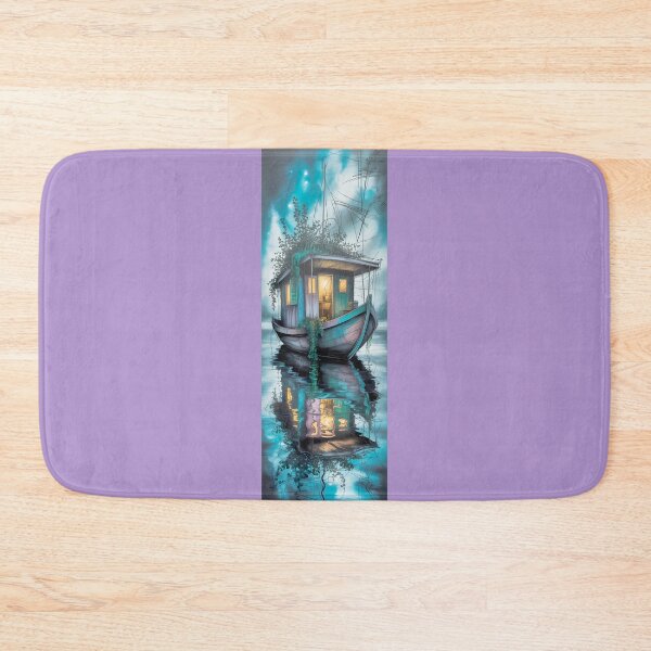 Item preview, Enchanted Houseboat Reflection Art By Merch, Limited Edition designed and sold by HERIBERTOMARTHA.