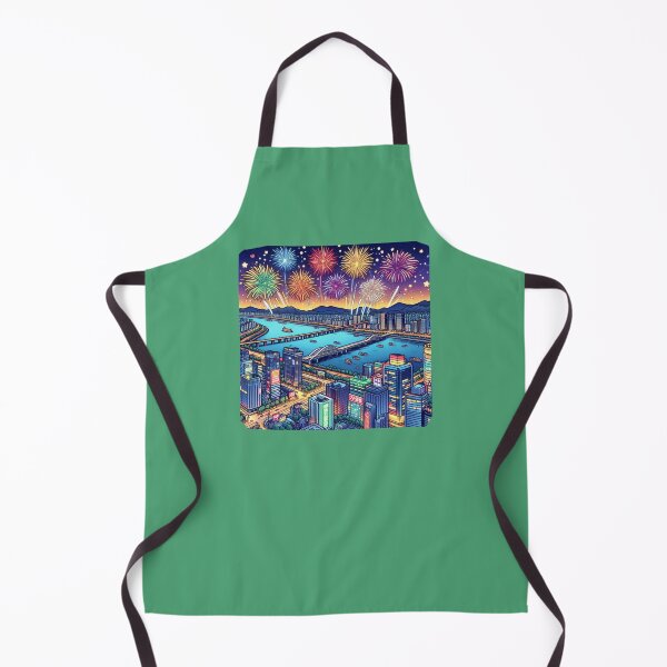 Item preview, Han River Fireworks – 3D Cute Comic Sketch , designed and sold by PaintMeWorld.