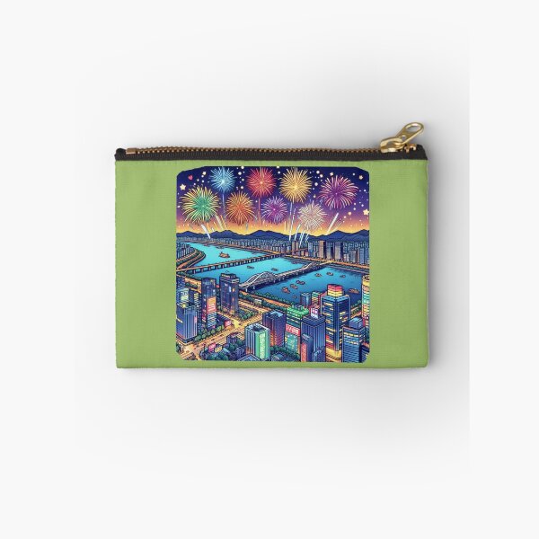 Item preview, Han River Fireworks – 3D Cute Comic Sketch ,  designed and sold by PaintMeWorld.