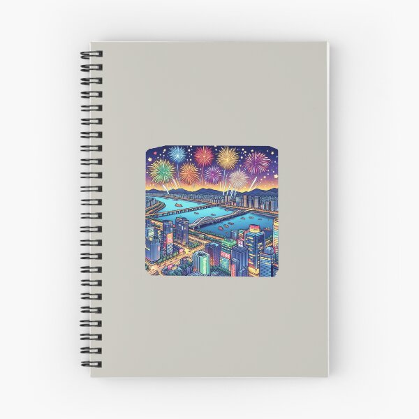 Item preview, Han River Fireworks – 3D Cute Comic Sketch ,  designed and sold by PaintMeWorld.