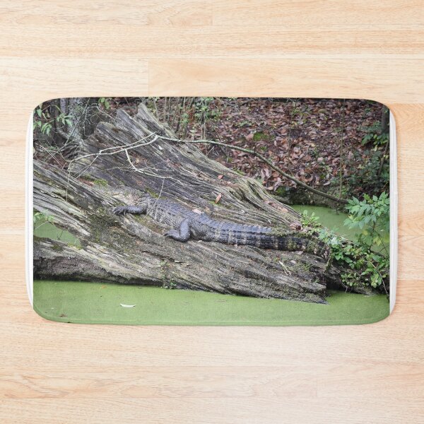 Item preview, Alligator Using Log Camoflauge In A Louisiana Swamp designed and sold by KillNFuel.