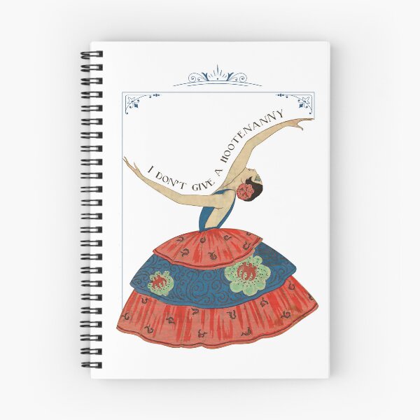 Item preview, I Don’t Give a Hootenanny" – Vintage Art Nouveau Dancing Lady Typography Design designed and sold by Grungey24.