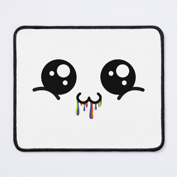 Item preview, Cute kawaii owo rainbow drooling face designed and sold by BlushyPrint.