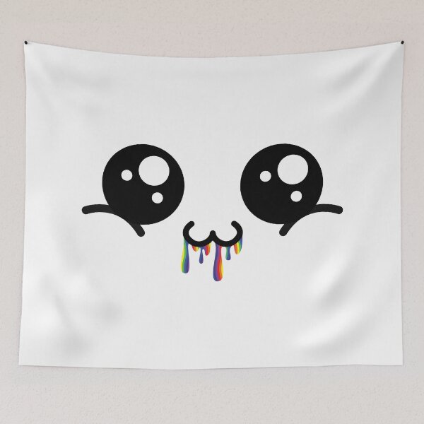 Item preview, Cute kawaii owo rainbow drooling face designed and sold by BlushyPrint.