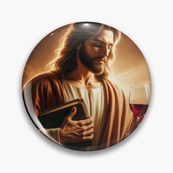 Item preview, Jesus holding wine glass designed and sold by JesusClub.