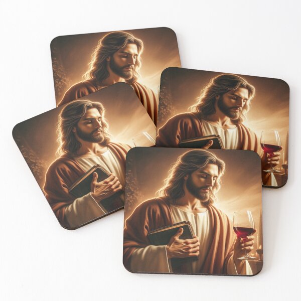 Item preview, Jesus holding wine glass designed and sold by JesusClub.
