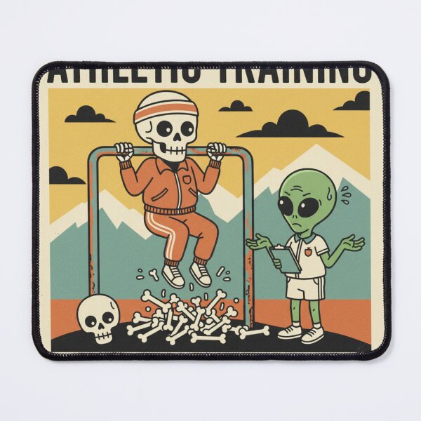 Item preview, Retro Skeleton Athletic Trainer T-Shirt | Optimize. Recover. Disassemble. | Dark Humor Fitness Gift designed and sold by LatestDesign95.