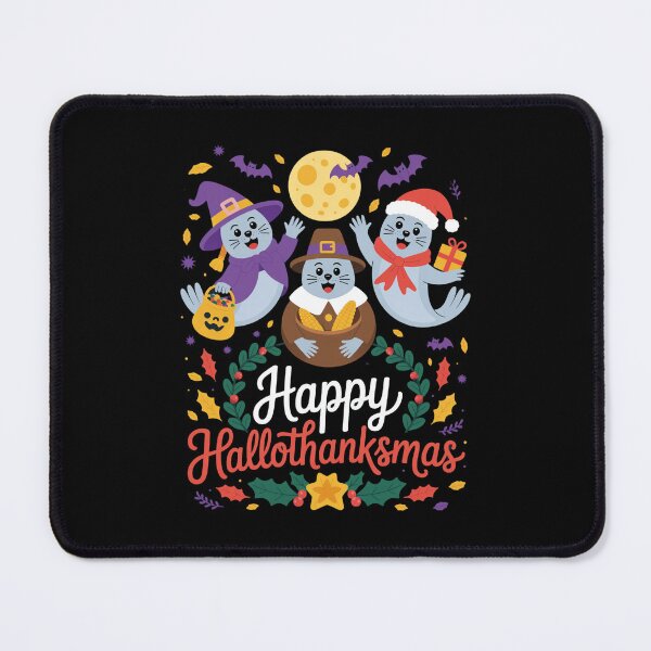 Item preview, Seal Thanksgiving Merry Christmas Happy Hallothanksmas Seal designed and sold by Gogetgiggles.