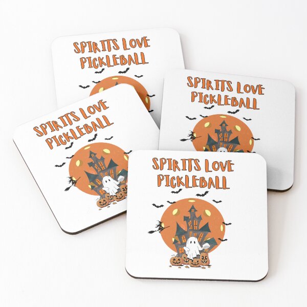 Item preview, Spirits Love Pickleball – Spooky Ghost Halloween Pickleball Design Funny Pickleball Art designed and sold by Ninopic Creations.