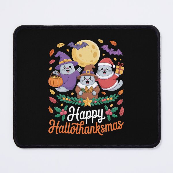 Item preview, Seal Thanksgiving Merry Christmas Happy Hallothanksmas Seal designed and sold by Gogetgiggles.