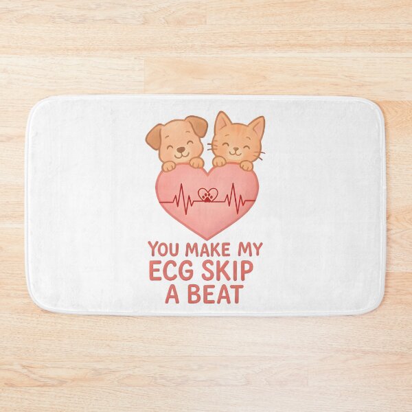 Item preview, You Make My ECG Skip a Beat – Cute Veterinary Cardiology Pun designed and sold by Bettybee00.