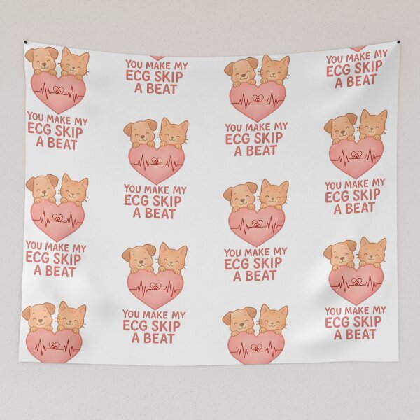 Item preview, You Make My ECG Skip a Beat – Cute Veterinary Cardiology Pun designed and sold by Bettybee00.