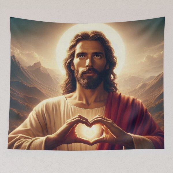 Item preview, Jesus with Heart hands  designed and sold by JesusClub.