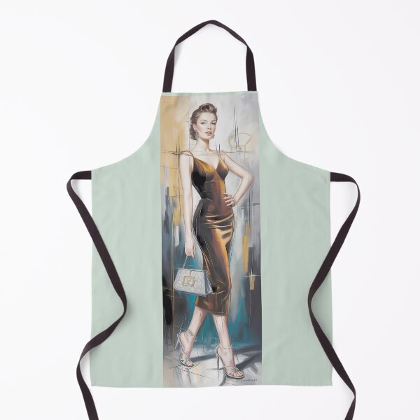 Item preview, Glamorous Woman In Bronze Satin Dress Art By Merch, Limited Edition designed and sold by HERIBERTOMARTHA.