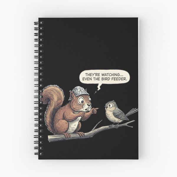 Item preview, Conspiracy Theorist Squirrel Comic  | Tinfoil Hat Squirrel Talking to Bird designed and sold by Whisky1111.