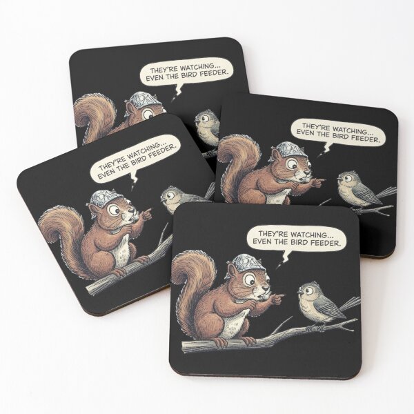 Item preview, Conspiracy Theorist Squirrel Comic  | Tinfoil Hat Squirrel Talking to Bird designed and sold by Whisky1111.