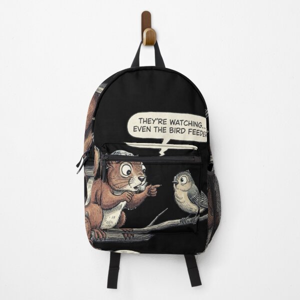 Item preview, Conspiracy Theorist Squirrel Comic  | Tinfoil Hat Squirrel Talking to Bird designed and sold by Whisky1111.
