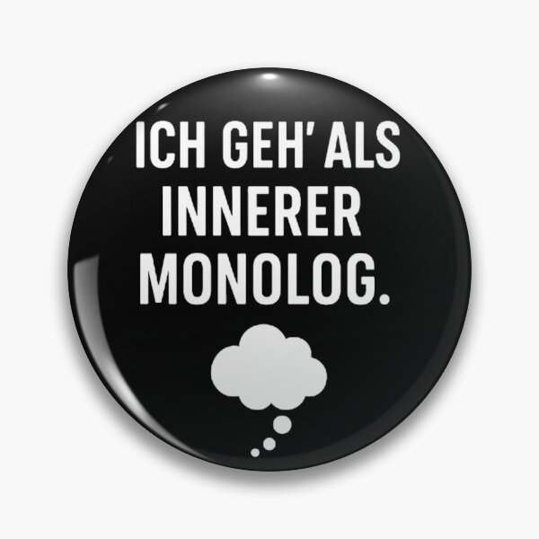Aperçu de l'œuvre Conception de citation minimaliste – Tee-shirt de typographie d'humour de tous les jours - Ich geh als innerer Monolog créée et vendue par DebuggedDressed.