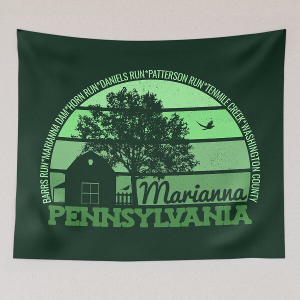 Item preview, Marianna Pennsylvania Sunset Retro Vintage Local Pride Logo designed and sold by CRHPOD20.