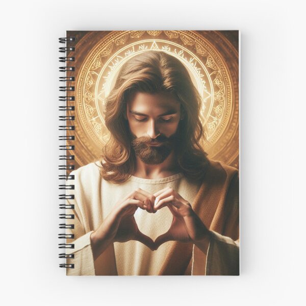 Item preview, Jesus with Heart hands in church designed and sold by JesusClub.