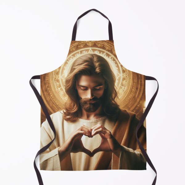 Item preview, Jesus with Heart hands in church designed and sold by JesusClub.