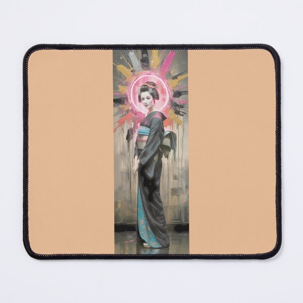 Item preview, Neon Geisha With Paint Splatter Art Png By Merch, Limited Edition designed and sold by JERICHOALBERT2.