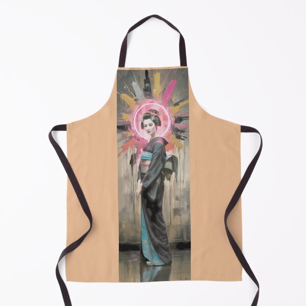 Item preview, Neon Geisha With Paint Splatter Art Png By Merch, Limited Edition designed and sold by JERICHOALBERT2.