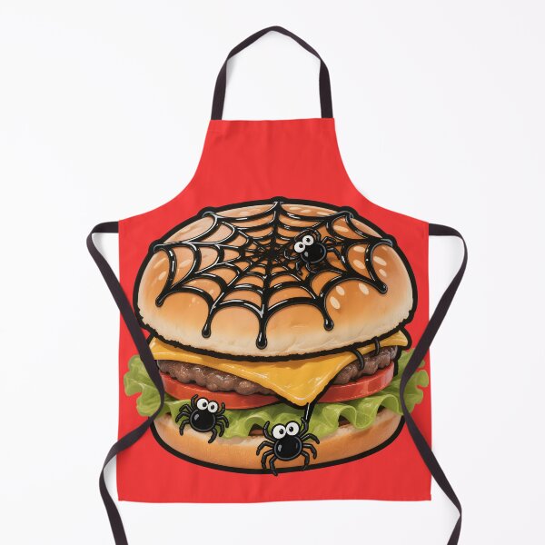 Item preview, Spiderweb Halloween Burger: Spooky Cute Foodie Cheeseburger designed and sold by petpuppymania.