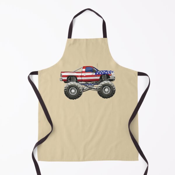 Artikelvorschau, Monstertruck mit amerikanischer Flagge entworfen und verkauft von Wild-Co.