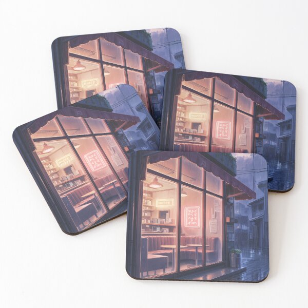 Item preview, Lantern-Lit Rainy Alley – Anime Street at Dusk  designed and sold by DreamCraze.