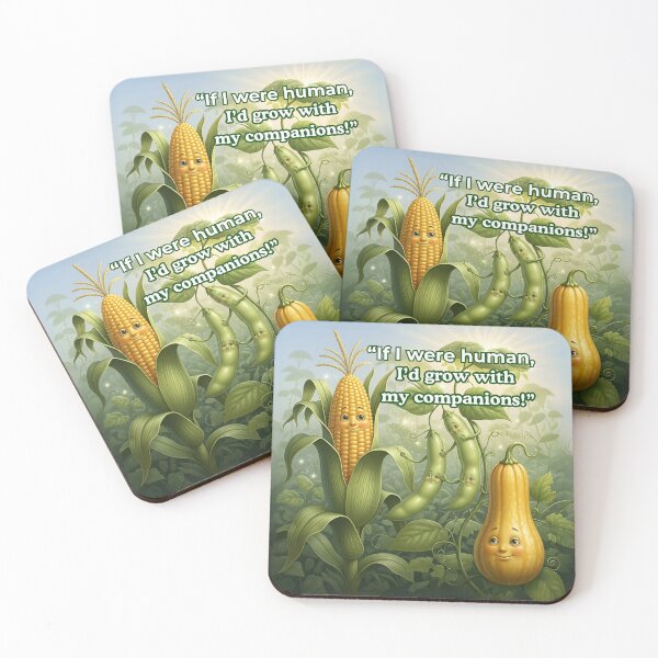 Item preview, Cute Corn, Beans, & Squash Companion Plants "Three Sisters"— “Grow Together” designed and sold by If-I-Were-Human.