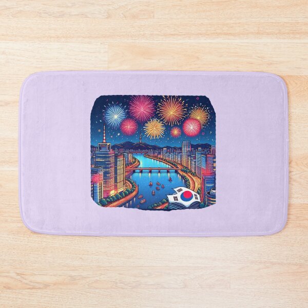 Item preview,  Han River Fireworks – 3D Cute Comic Sketch ,  designed and sold by PaintMeWorld.