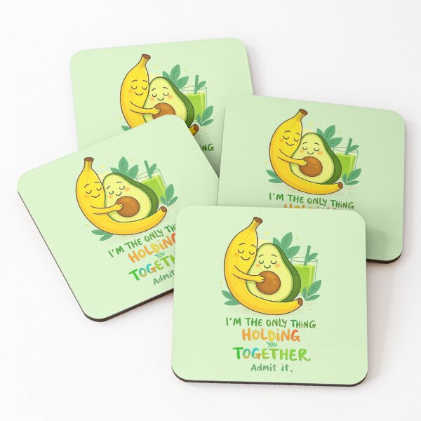 Item preview, I’m the Only Thing Holding You Together – Cute Banana and Avocado Love Design designed and sold by UnpeelMeArt.