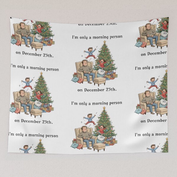 Item preview, I'm only a morning person on December 25th. designed and sold by GraphicTeeHubs.