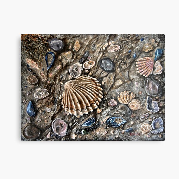 "Sea Shore" - oil painting Metal Print