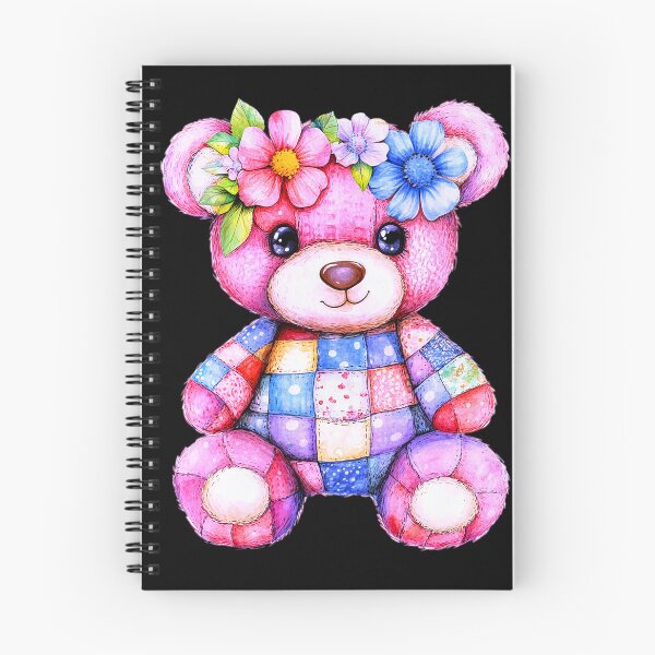Item preview, Chibi Style Pink Teddy Bear With Charming Flowers designed and sold by DEC02.
