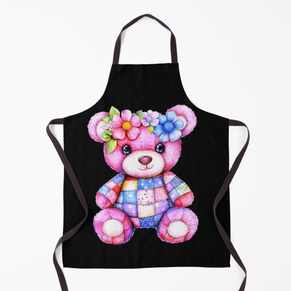 Item preview, Chibi Style Pink Teddy Bear With Charming Flowers designed and sold by DEC02.