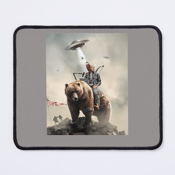 Item preview, JOE-ROGAN-RIDING-A-BEAR-(-ALIENS) designed and sold by OnaLucero.