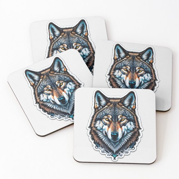 Item preview, wolf head designed and sold by UniqueArtsOnly.