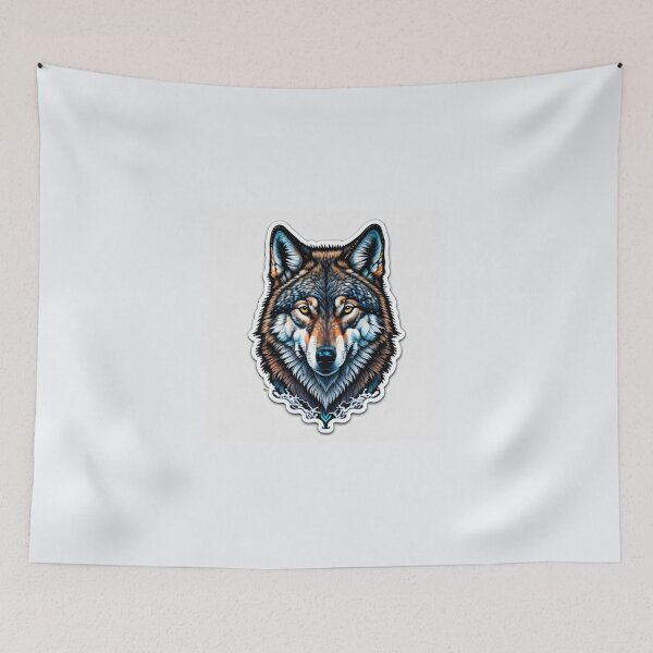 Item preview, wolf head designed and sold by UniqueArtsOnly.