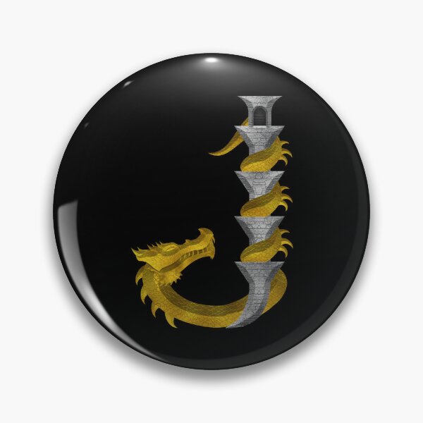 Item preview, Letter  J  of the Dragonfont Initial Capital Monogram (Dragon and Castle) designed and sold by Swabcraft.