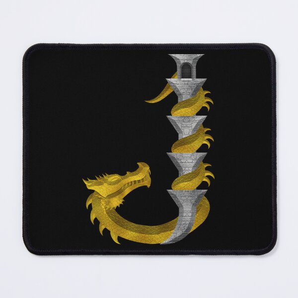Item preview, Letter J of the Dragonfont Initial Capital Monogram (Dragon and Castle) designed and sold by Swabcraft.