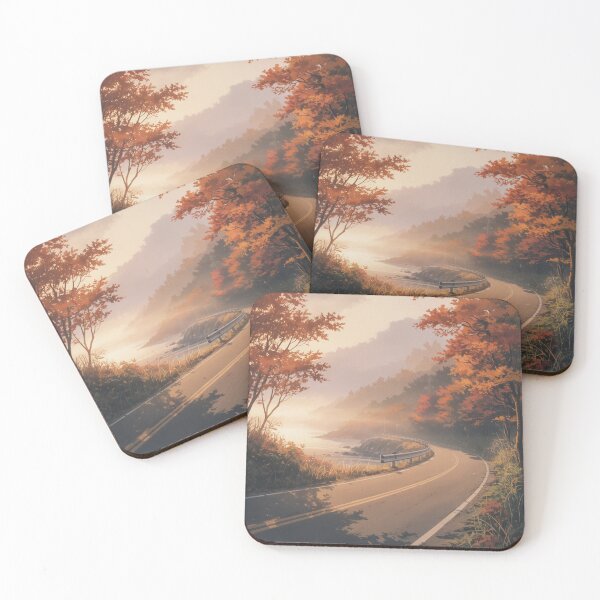 Item preview, Tree-Lined Road Anime Lofi Landscape  designed and sold by DreamCraze.